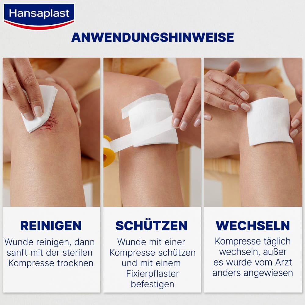 Hansaplast SOFT KOMPRESSEN 7,5 x 7,5 cm 5X2 St Pflaster