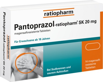 Pantoprazol-ratiopharm bei Sodbrennen 14 St Tabletten magensaftresistent