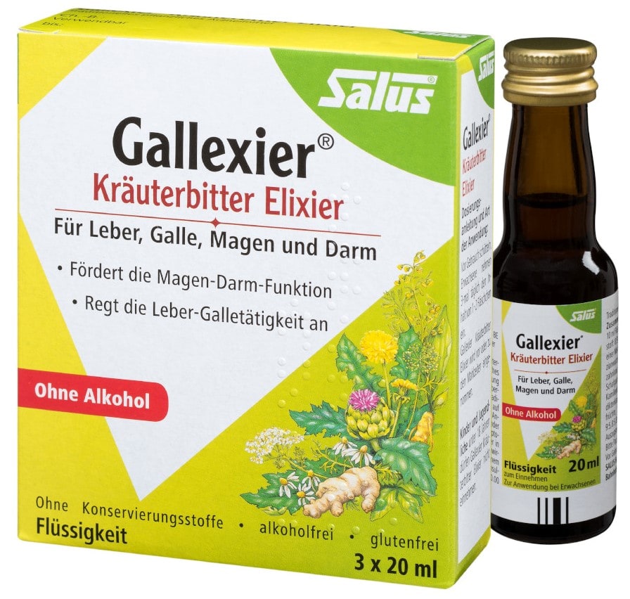 Gallexier Kräuterbitter Elixier 3X20 ml Flüssigkeit zum Einnehmen