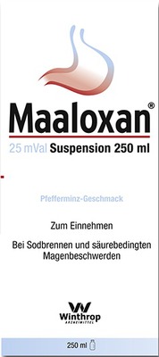MAALOXAN Suspension bei Sodbrennen & Magenschmerzen 250 ml Suspension