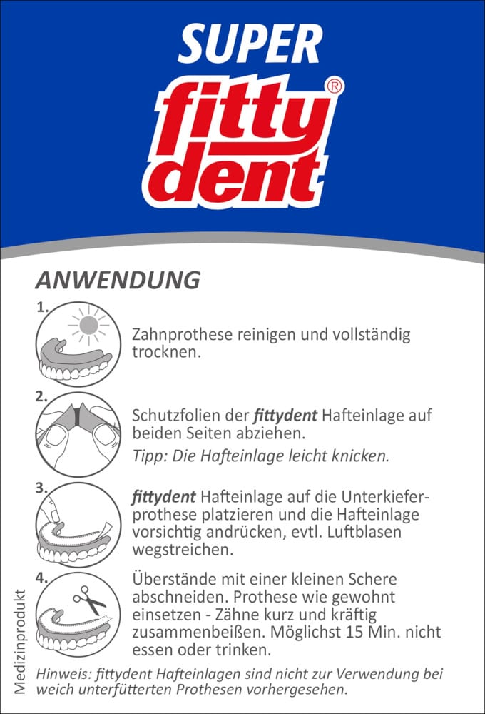 FITTYDENT super Haftkleber Einlagen 20 St