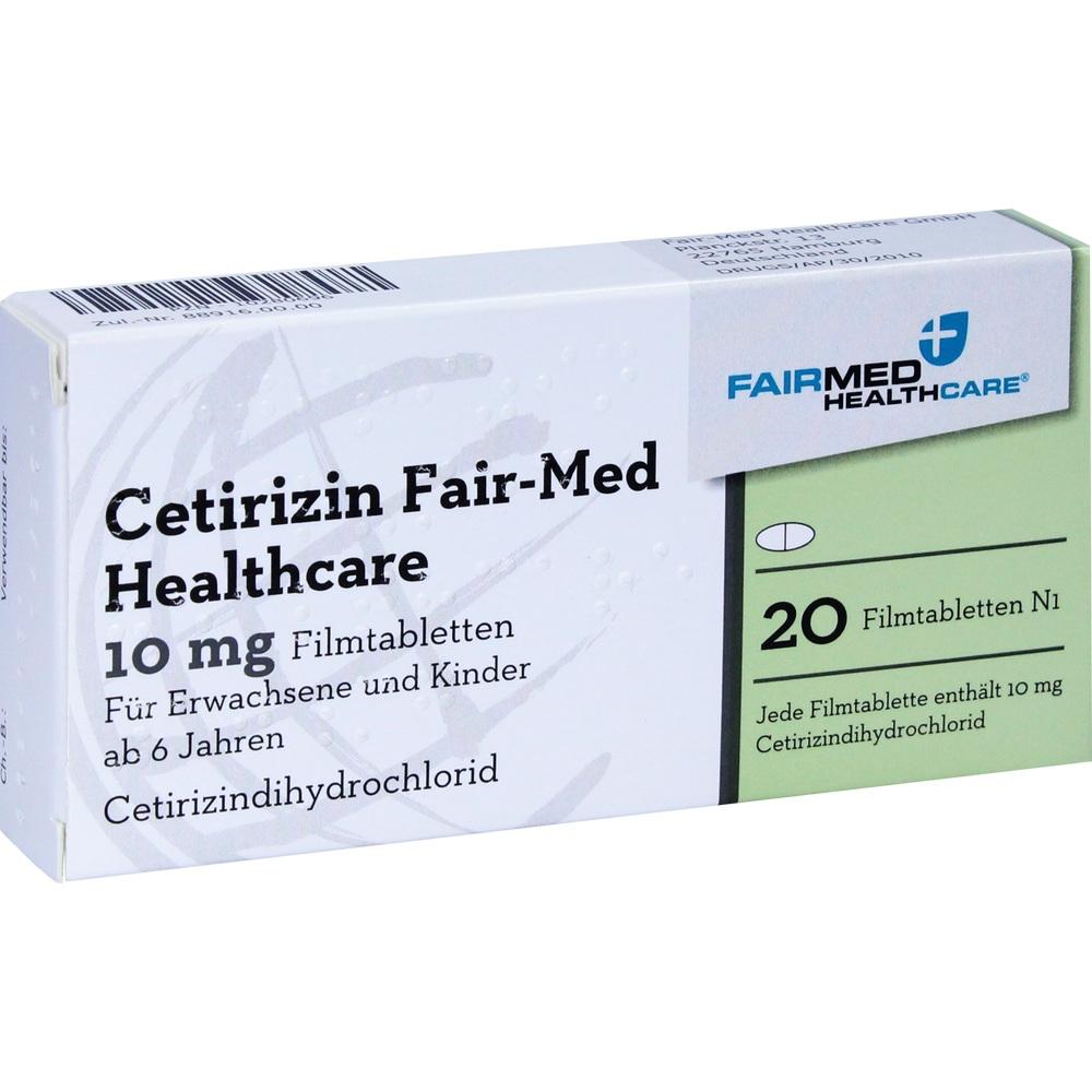Cetirizin Fair-Med Healthcare 10mg 20 St Filmtabletten