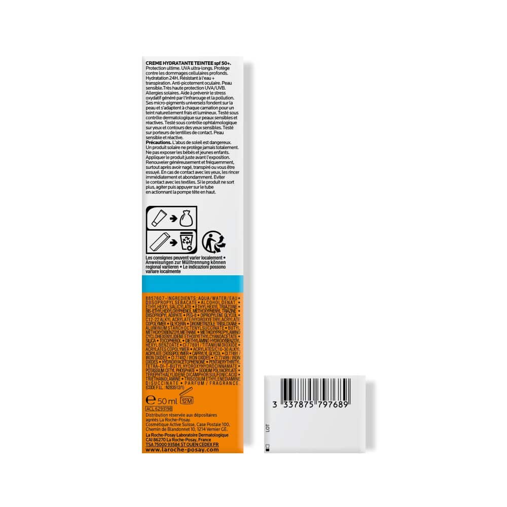 LA ROCHE-POSAY Anthelios Hydratisierende Getönte BB-Creme UVMune 400 LSF 50+ 50 ml Creme