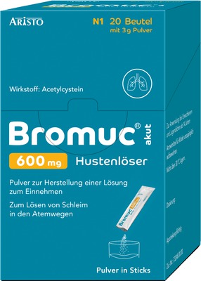 Bromuc akut 600mg Hustenlöser 20 St Pulver zur Herstellung einer Lösung zum Einnehmen