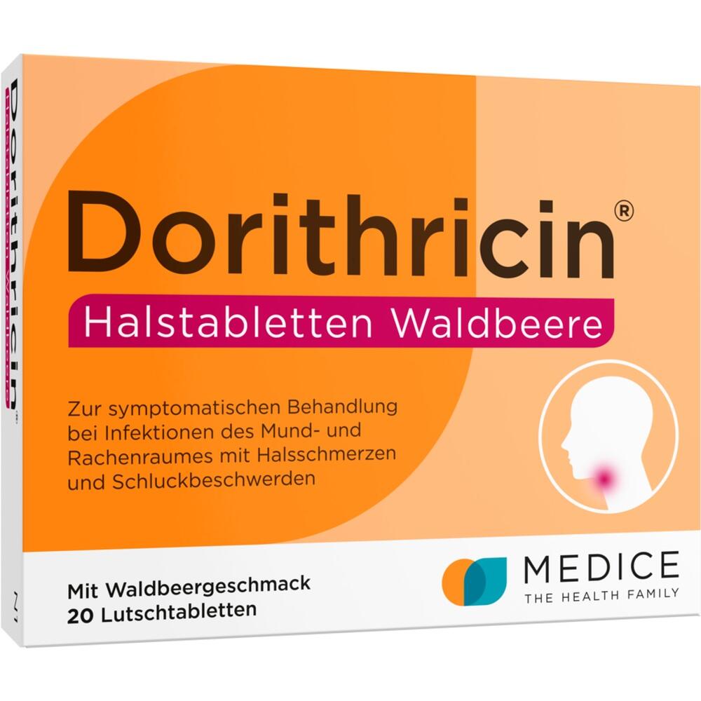 Dorithricin Waldbeere Lutschtabletten bei Halsschmerzen  20 St Lutschtabletten