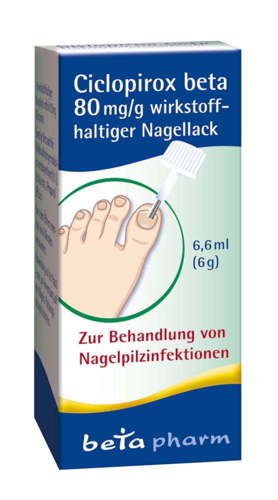 Ciclopirox beta 80 mg/g wirkstoffhaltiger Nagellack 6.6 ml Wirkstoffhaltiger Nagellack