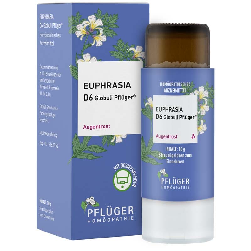 EUPHRASIA D 6 Globuli Pflüger Globulispender