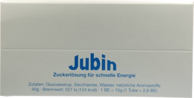 JUBIN Zuckerlösung schnelle Energie Tube 12X40 g Tube