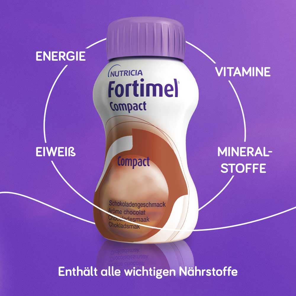 Fortimel Compact 2.4 Trinknahrung Schokolade 8X4X125 ml Flüssigkeit