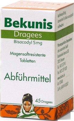 Bekunis Dragees Bisacodyl 5mg 45 St Tabletten magensaftresistent
