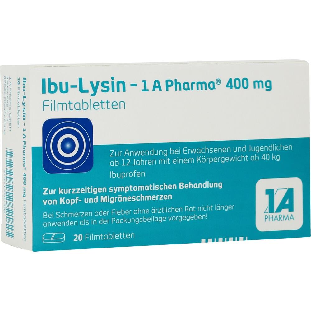 Ibu-Lysin 1A Pharma 400mg 20 St Filmtabletten