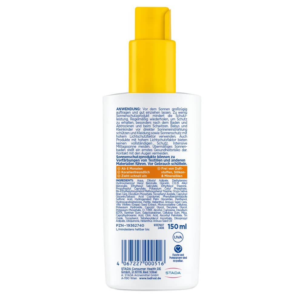 Ladival Empfindliche Kinderhaut Sonnenschutz-Spray LSF 50+ 150 ml Spray