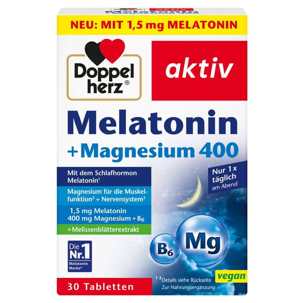 Doppelherz aktiv Melatonin + Magnesium 400 30 St Tabletten