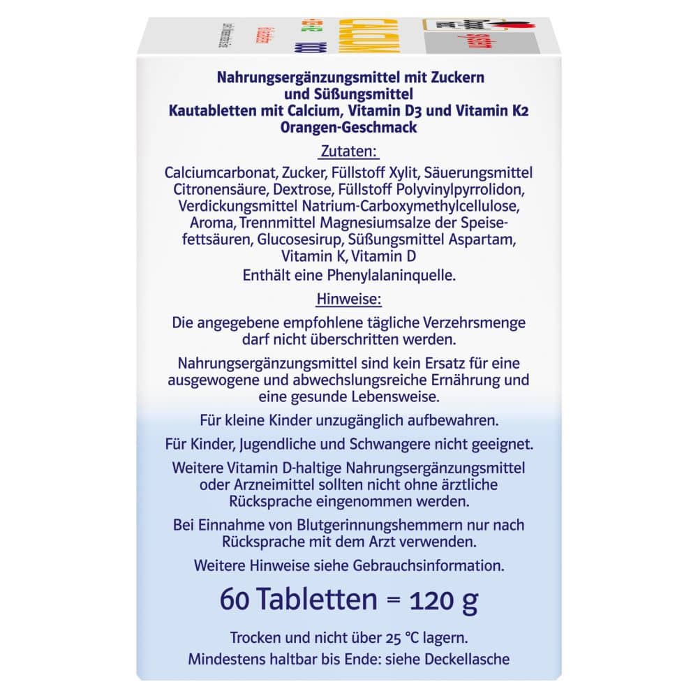 Doppelherz system CALCIUM 1000 + D3 + K2  60 St Kautabletten
