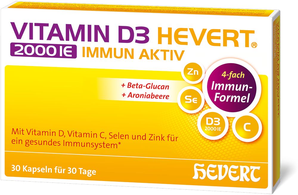 VITAMIN D3 HEVERT 2000IE IMMUN AKTIV 30 St Kapseln
