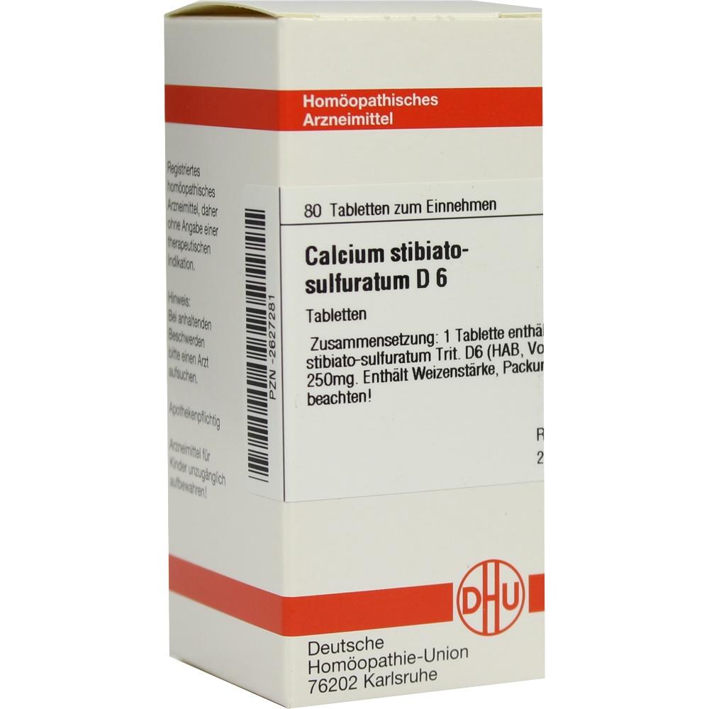 CALCIUM STIBIATO sulfuratum D 6 Tabletten 80 St Tabletten