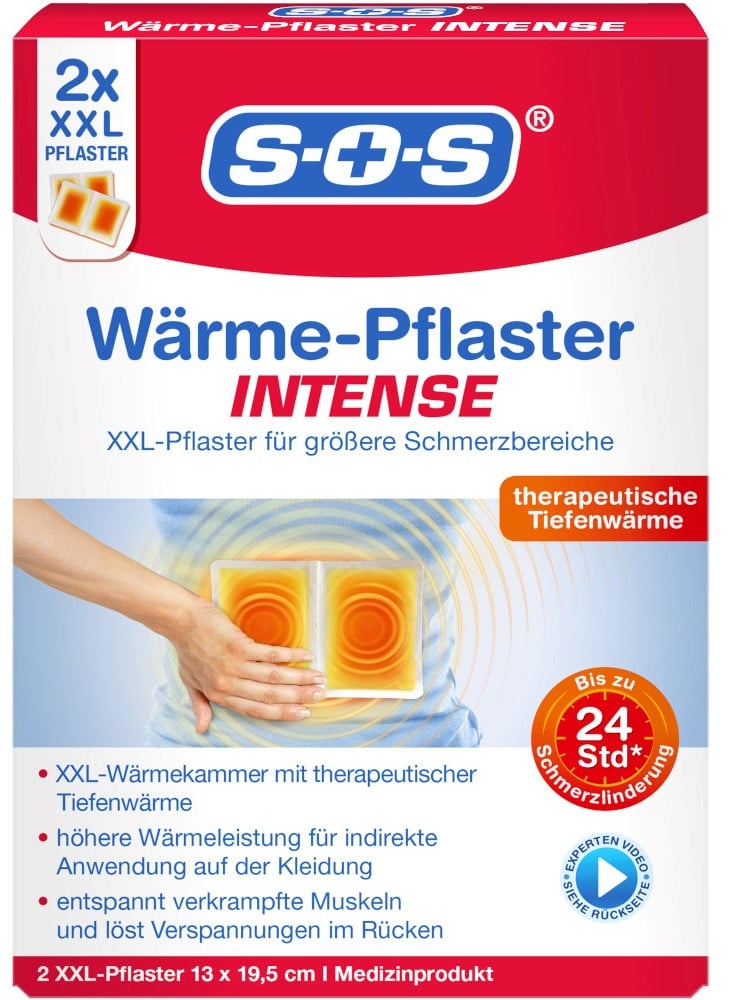 SOS Wärme-Pflaster intense 2 St Pflaster