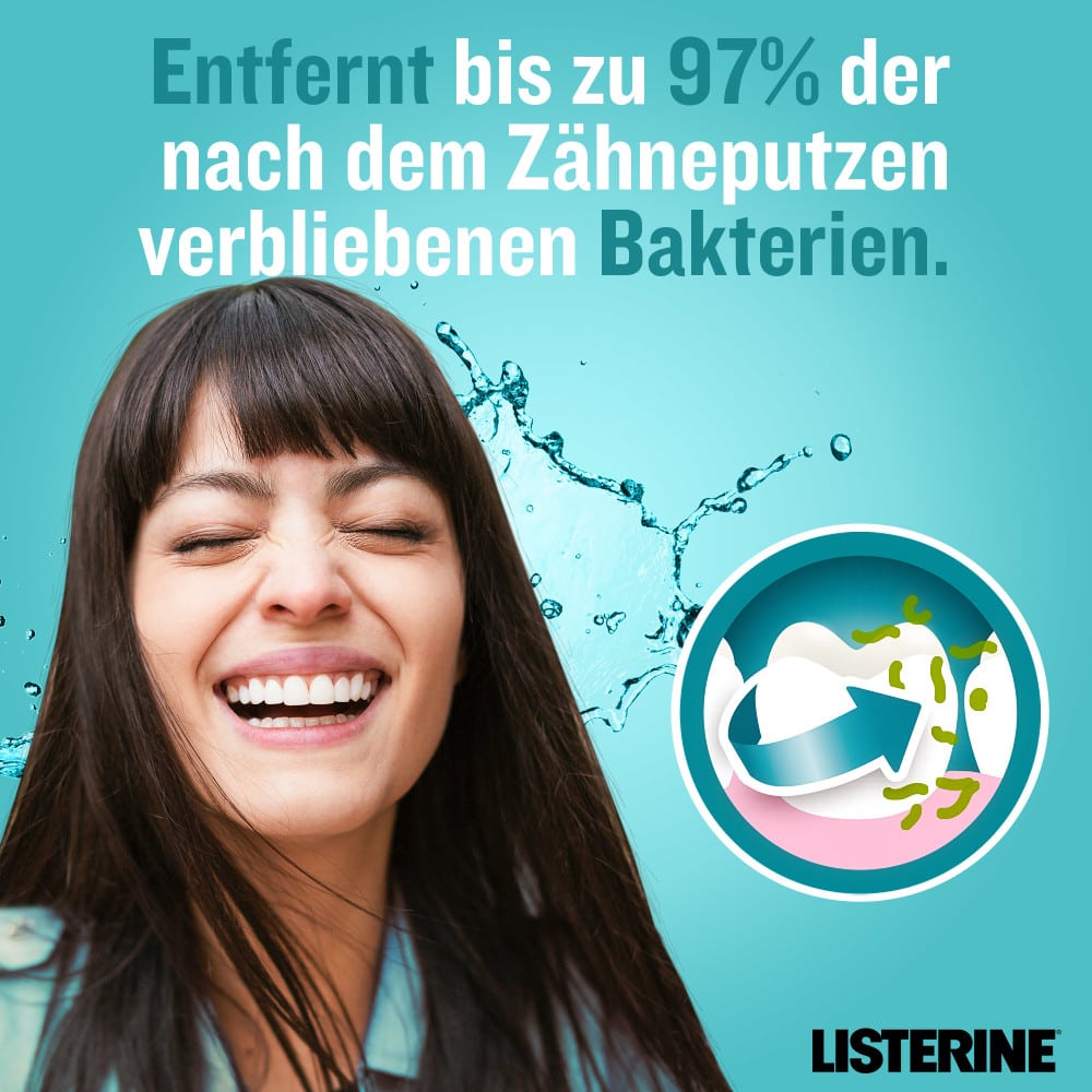 LISTERINE COOL MINT Milder Geschmack Tägliche Mundspülung 600 ml Lösung LISTERINE COOL MINT Milder Geschmack Tägliche Mundspülung 600 ml Lösung