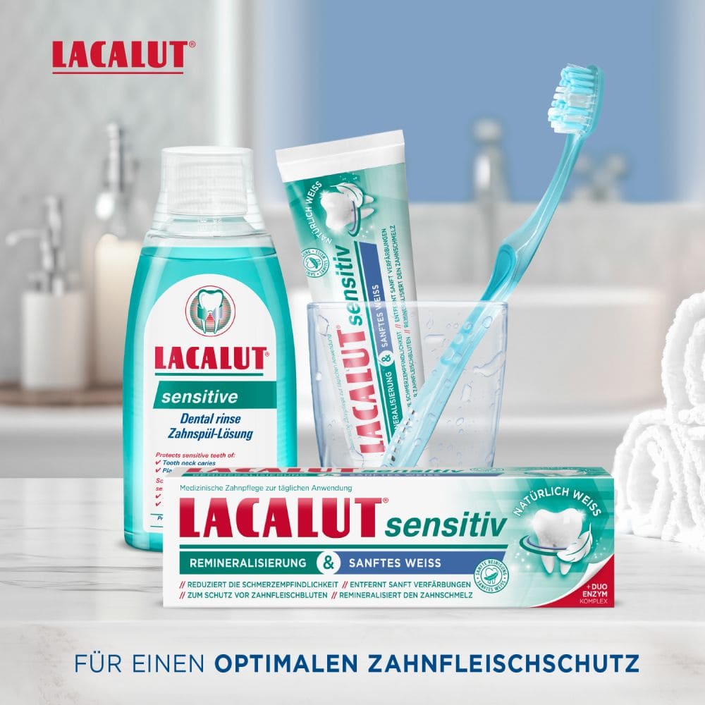 LACALUT sensitiv REMINERALISIERUNG & SANFTES WEISS 75 ml Zahncreme