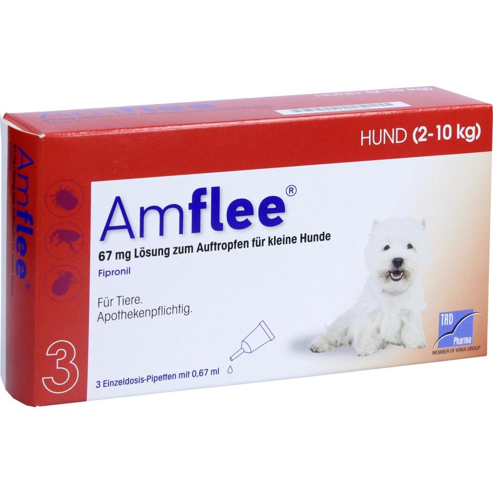 Amflee 67 mg Lösung zum Auftropfen für kleine Hunde 2-10kg 3 St Lösung