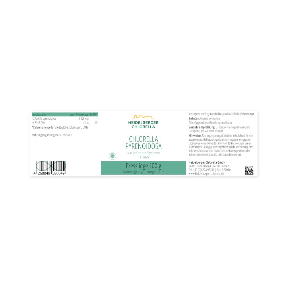 CHLORELLA PYRENOIDOSA Presslinge 400 St Presslinge