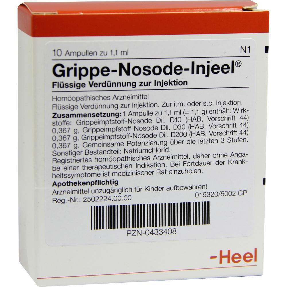 GRIPPE NOSODE Injeel Ampullen 10 St Ampullen