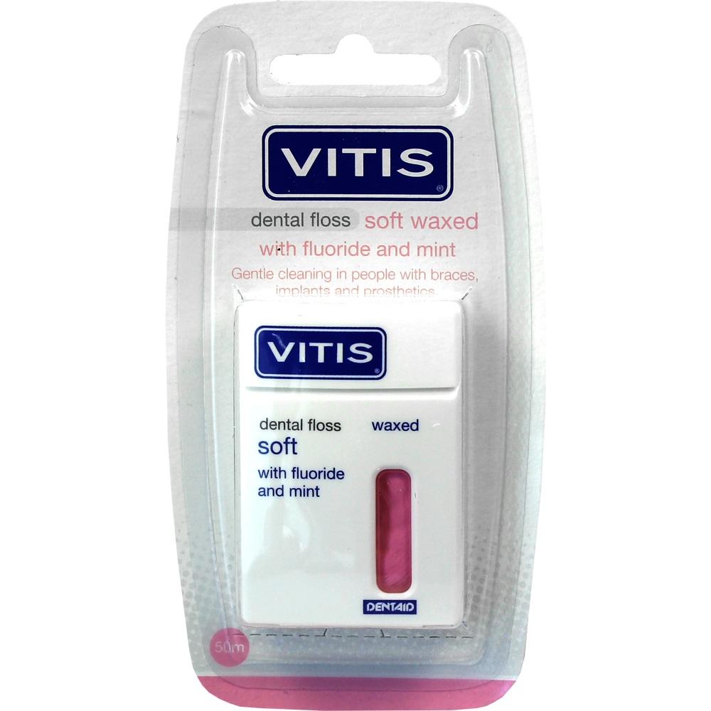 VITIS ZAHNFLOSS gewachst mit Fluorid und Minze 1 St