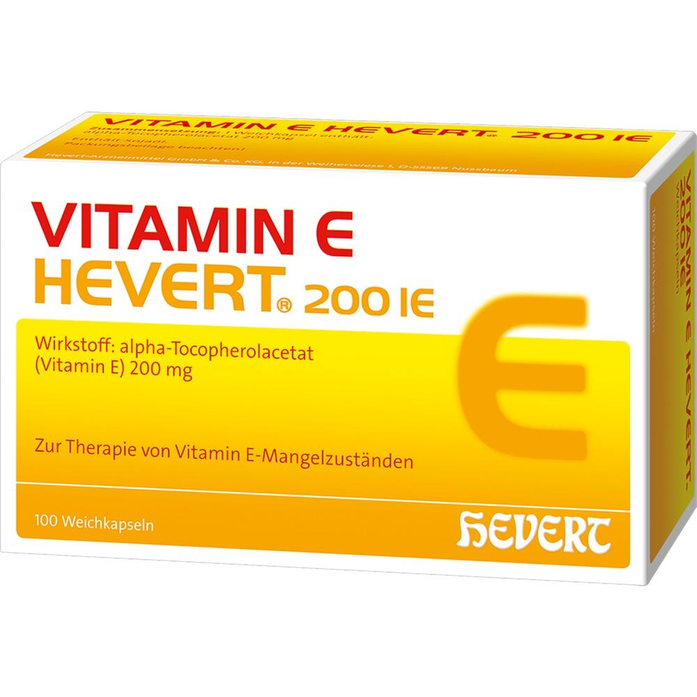 Vitamin E HEVERT 200 I.E. 100 St Weichkapseln