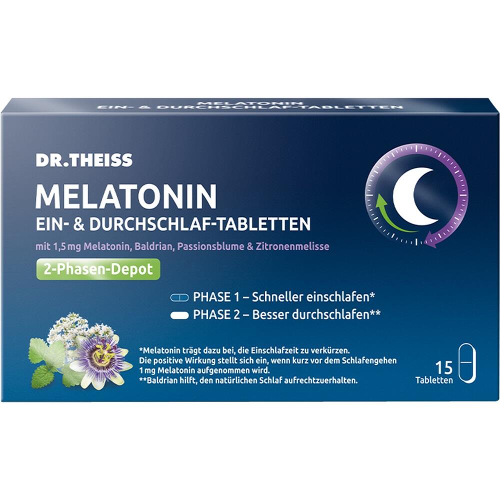 DR. THEISS MELATONIN EIN- & DURCHSCHLAFTABLETTEN 15 St Tabletten