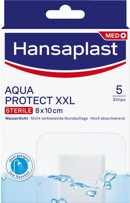 Hansaplast AQUA PROTECT XXL STERILE 8 x 10 cm 5 St Pflaster