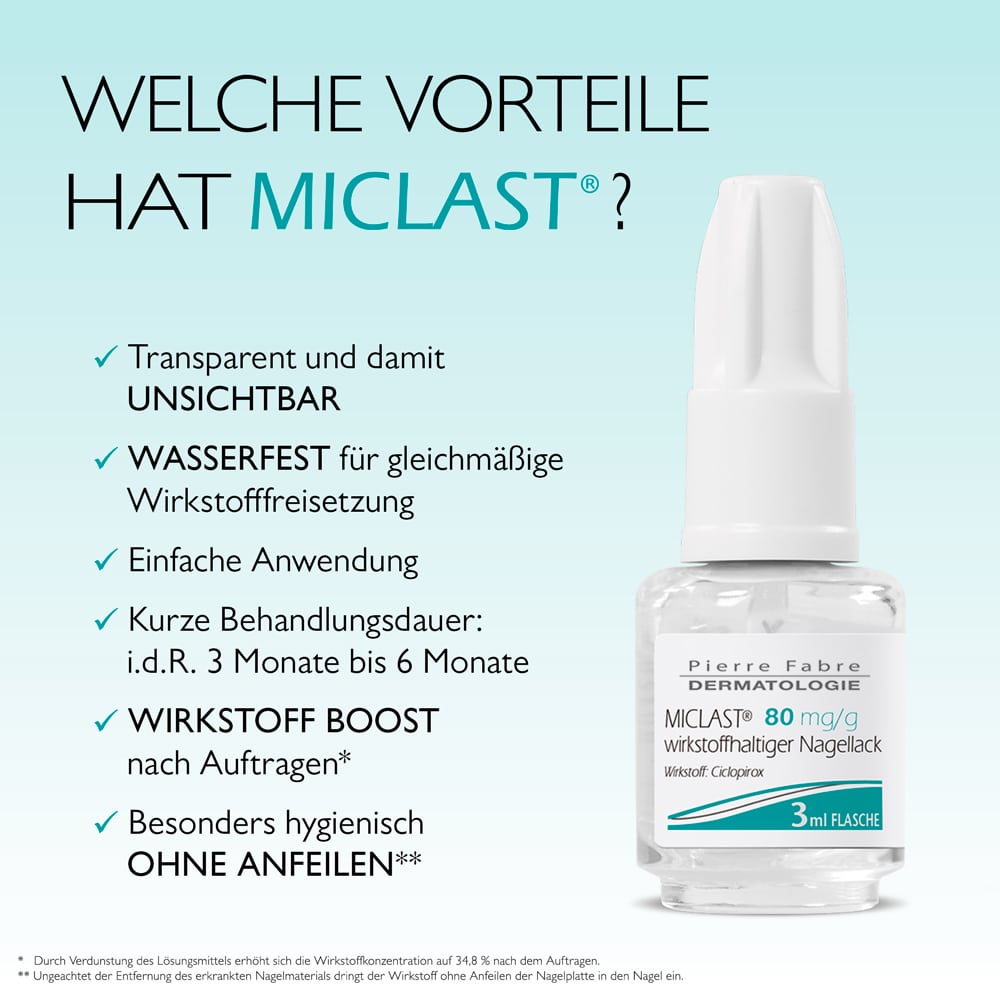 MICLAST 80 mg/g wirkstoffhaltiger Nagellack 2X3 ml Wirkstoffhaltiger Nagellack