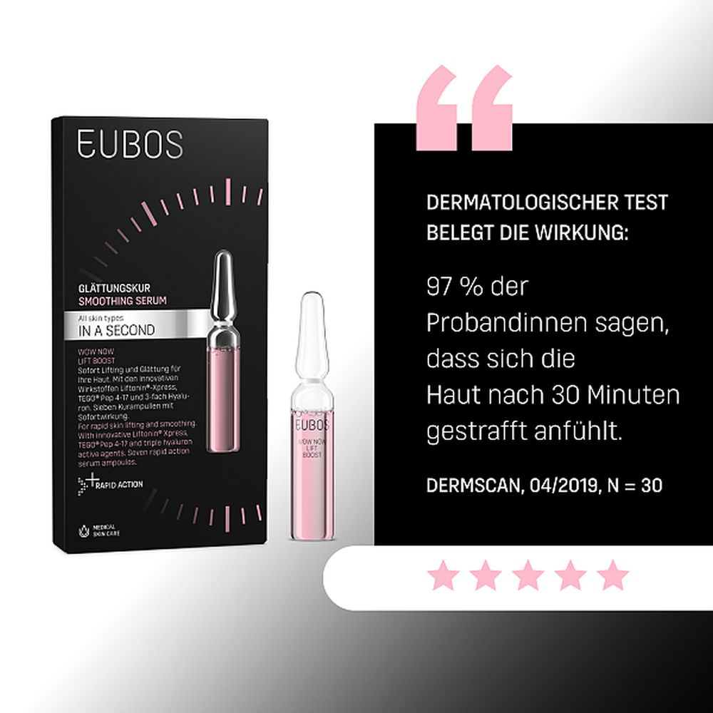 EUBOS IN A SECOND WOW NOW LIFT BOOST GLÄTTUNGSKUR 7X2 ml Ampullen EUBOS IN A SECOND WOW NOW LIFT BOOST GLÄTTUNGSKUR 7X2 ml Ampullen