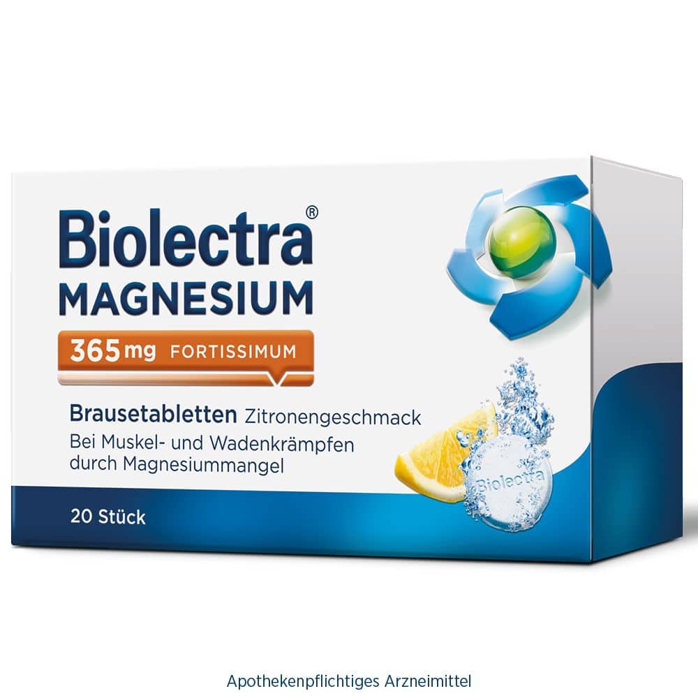 Biolectra MAGNESIUM 365mg  FORTISSIMUM Zitrone 20 St Brausetabletten