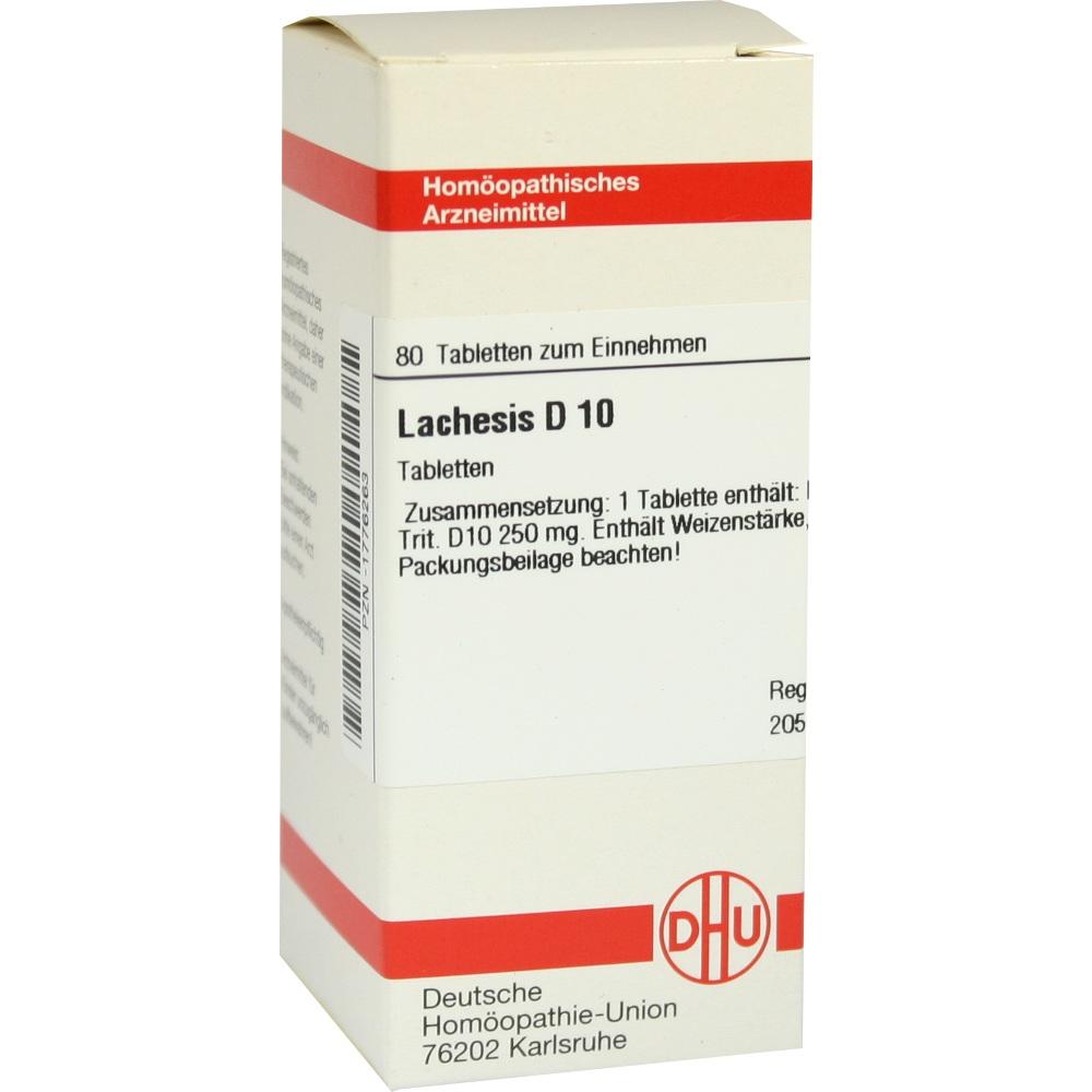 LACHESIS D 10 Tabletten 80 St Tabletten