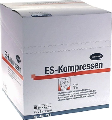 ES-KOMPRESSEN steril 10x20 cm 8fach 25X2 St Kompressen