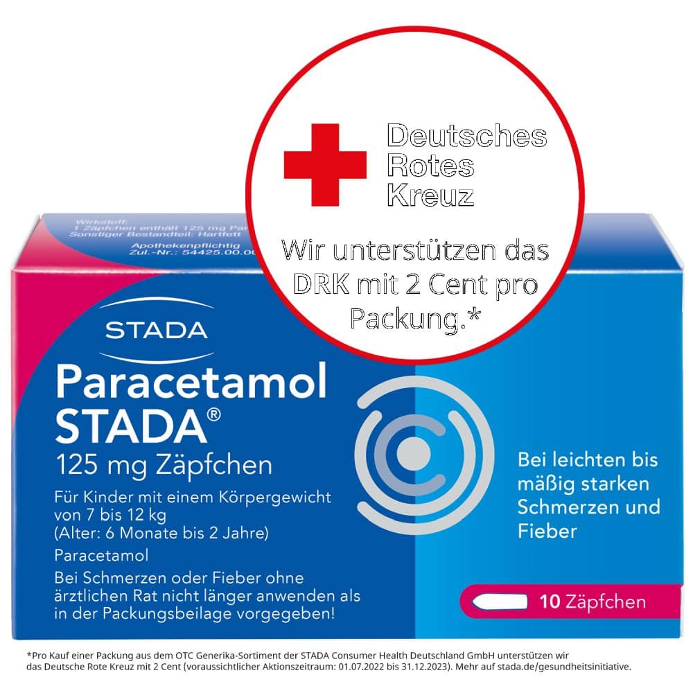Paracetamol STADA 125mg 10 St Suppositorien