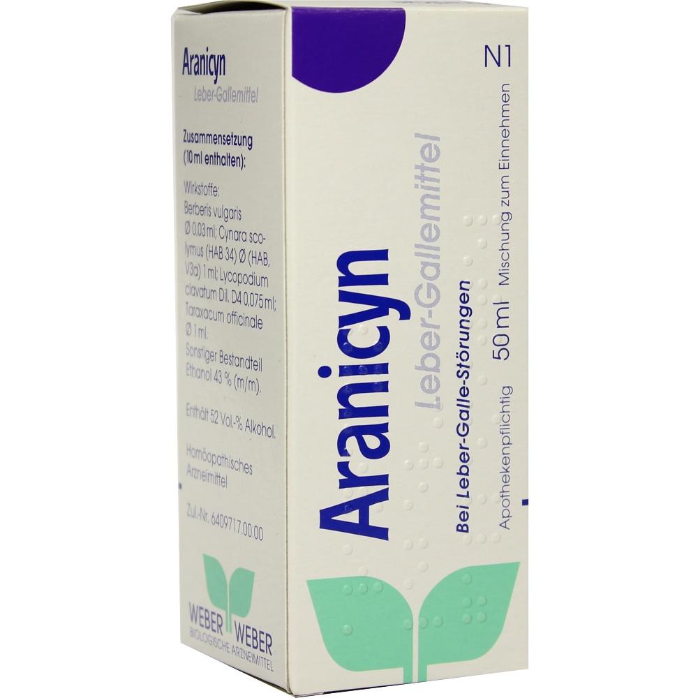 ARANICYN Leber Gallemittel Tropfen zum Einnehmen 50 ml Mischung
