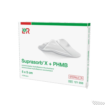 SUPRASORB X+PHMB HydroBalance Wundverb.5x5 cm 4 St Verband
