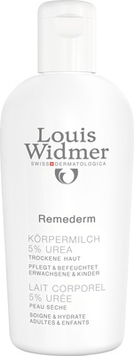 LOUIS WIDMER Remederm Körpermilch 5% Urea unparfümiert 200 ml Milch