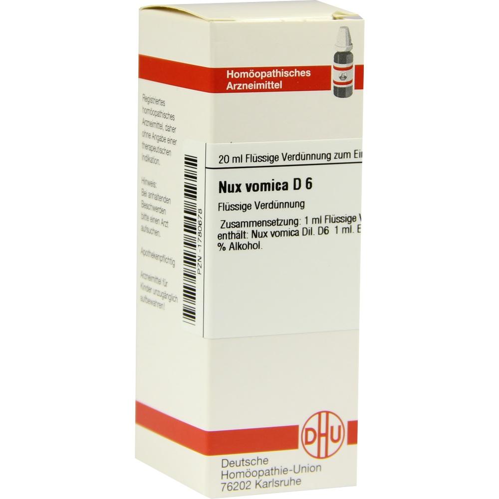 NUX VOMICA D 6 Dilution 20 ml Dilution