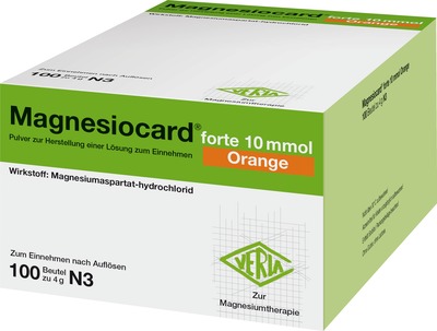 Magnesiocard forte  Orange 10mmol 100 St Pulver zur Herstellung einer Lösung zum Einnehmen