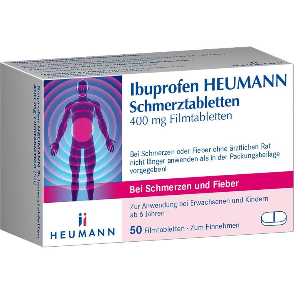 Ibuprofen HEUMANN Schmerztabletten 400 mg 50 St Filmtabletten