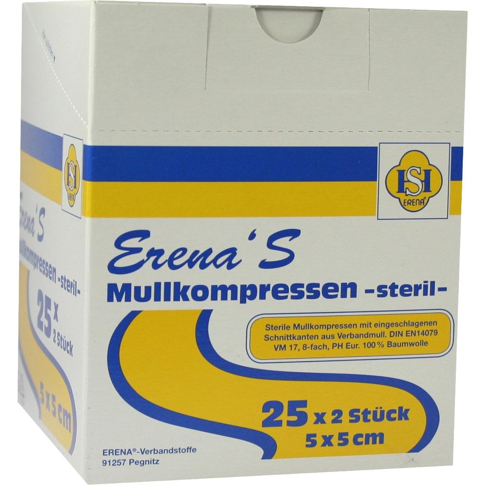 ERENA STERIL Mullkompr.5x5 cm 8fach 25X2 St