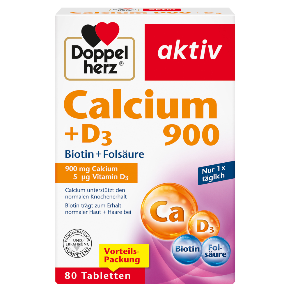 Doppelherz aktiv Calcium 900 + D3 80 St Tabletten