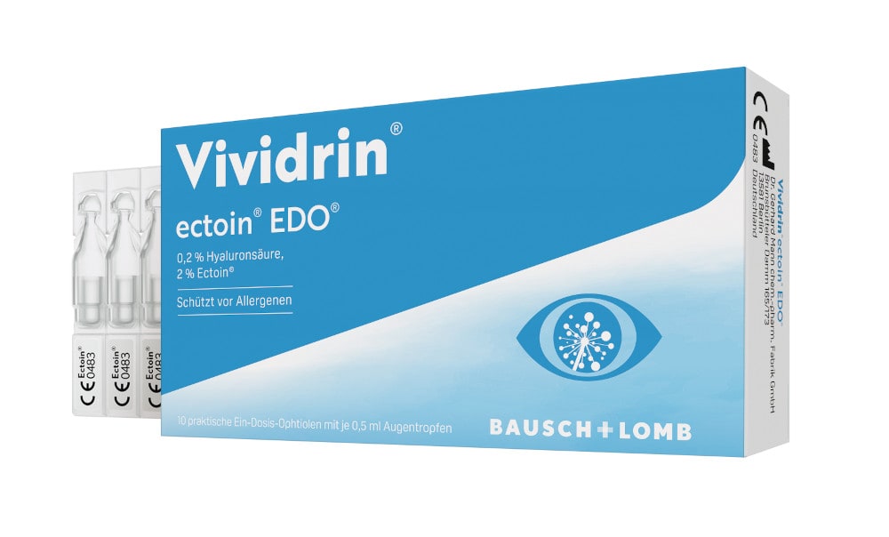 Vividrin ectoin EDO Augentropfen - allergisch gereizte Augen 10X0.5 ml Augentropfen