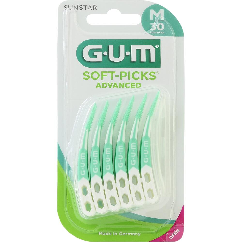 GUM Soft-Picks Advanced regular+Reise-Etui 30 St Zahnbürste