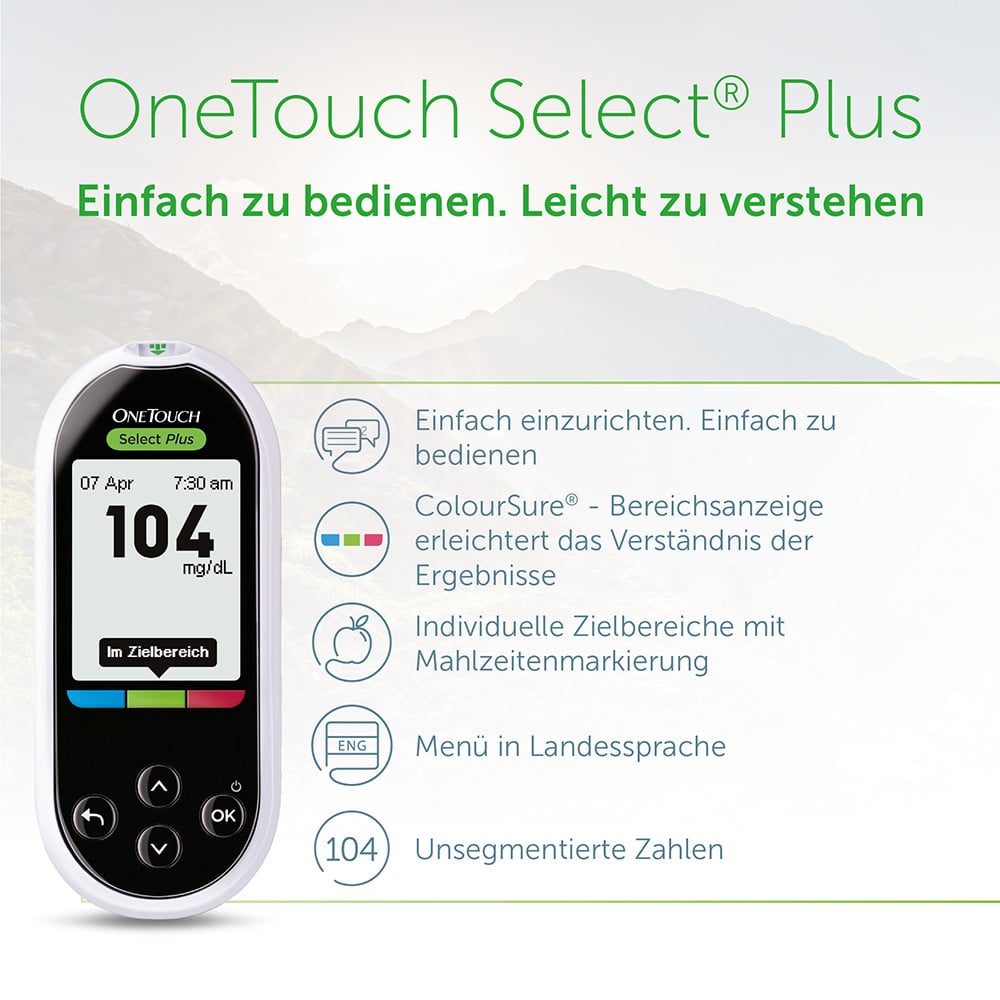 OneTouch Select Plus Blutzuckermesssystem mg/dl 1 St