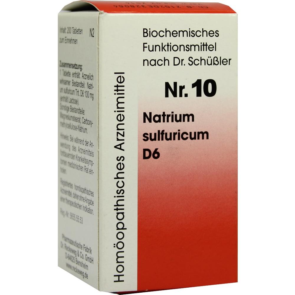 BIOCHEMIE 10 Natrium sulfuricum D 6 Tabletten 200 St Tabletten