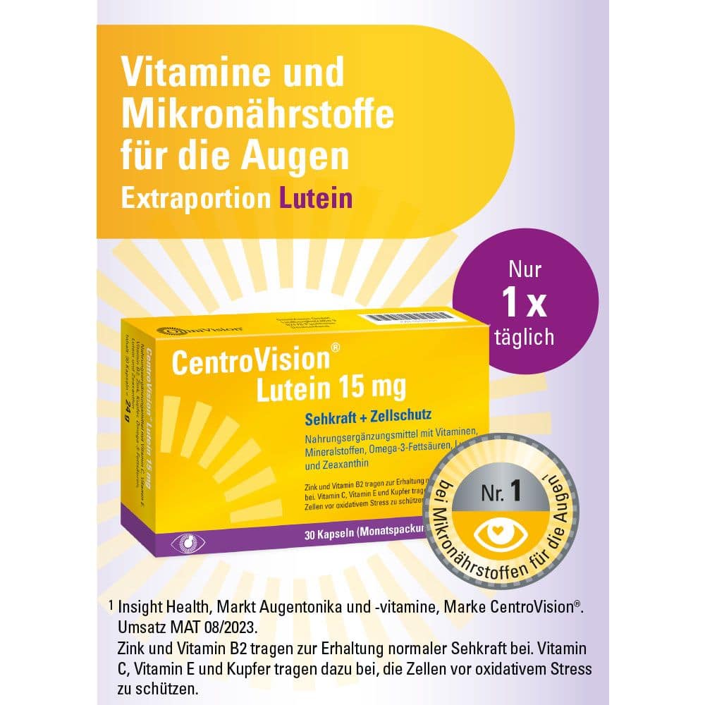 CentroVision Lutein 15mg 30 St Kapseln