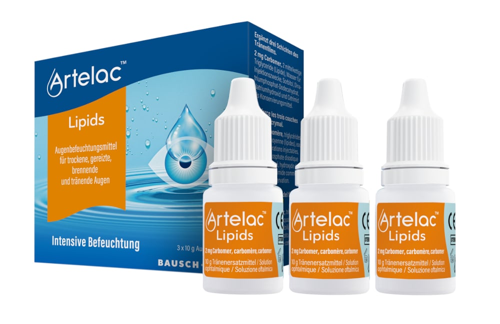 Artelac Lipids Augengeltropfen für stark tränende Augen 3X10 g Augengel